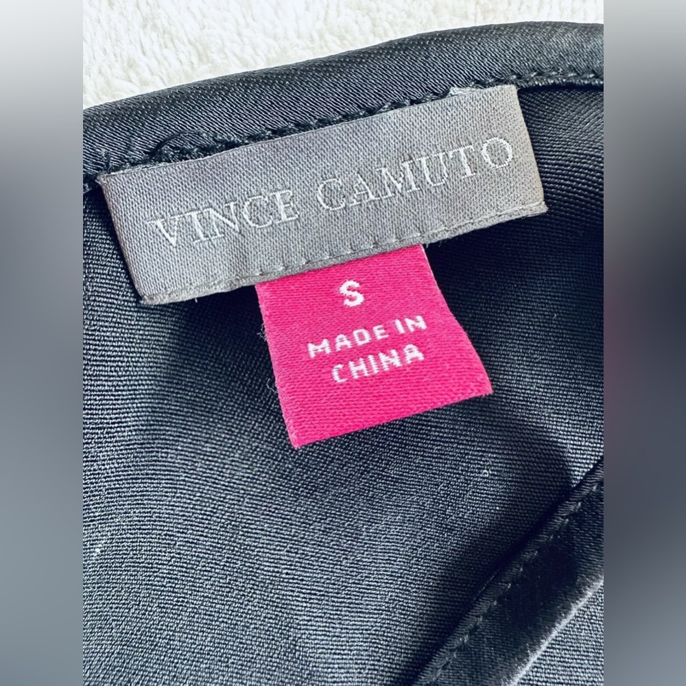 Vince Camuto Black Satin Spaghetti Strap Blouse Tank Top size S - Picture 2 of 2